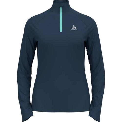 ODLO Damen Midlayer 1/2 zip ESSENTIAL CER, Größe XL in Blau