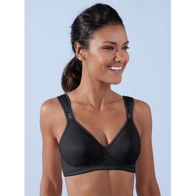 Soft-BH WÄSCHEPUR, Damen, Gr. 90, Cup C, schwarz, 43% Polyester, 30% Polyamid, 23% Baumwolle, 4% Elasthan, BHs Image