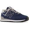 Sneaker NEW BALANCE "ML574 Core", Gr. 41,5, blau (dunkelblau, grau), Leder, Textil, Schuhe Modernsneaker