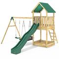 Rebo® Modular Wooden Climbing Frame Adventure Playset - Tower with swing Gisburn | OutdoorToys | Kids' Outdoor Wooden Garden Play Equipment, Children's Jungle Gym