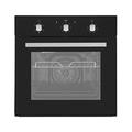 Cookology 60cm Built In Electric Fan Oven - Integrated Single Fan Oven with Mechanical Timer & Grill (Black)