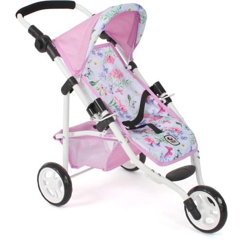 „Puppenbuggy CHIC2000 „“Jogging-Buggy Lola, Flowers““ Puppenwagen bunt (flowers) Kinder Puppenwagen -trage mit klappbarem Verdeck“