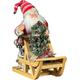 Weihnachtsmann HOSSNER - HOMECOLLECTION "Weihnachtsdeko mit Schlitten" Dekofiguren Gr. B/H: 13 cm x 32 cm, bunt Weihnachtsengel Weihnachtsfiguren