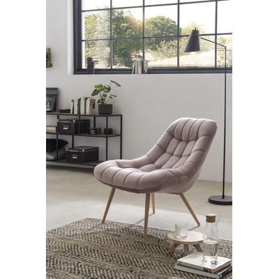 Relaxsessel SALESFEVER, rosa (rosa, holzfarben), B:76cm H:85cm T:85,6cm, Sessel, mit XXL-Steppung, mit schwarzen oder naturfarbenen Beinen Image