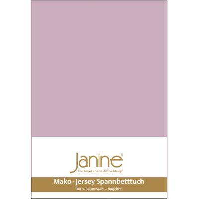 Spannbettlaken JANINE "MAKO-FEINJERSEY 5007", rosa (altrosé), B:90-100cm L:200cm, Mako-Jersey, Obermaterial: 100% Baumwolle, Laken, aus 100% Baumwolle, für Matratzen bis 26 cm Höhe Image