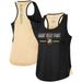 Women's Colosseum Black Army Knights Sachs 2-Hit Scoop Neck Racerback Tank Top