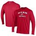 Men's Under Armour Red Utah Utes Softball Performance Long Sleeve T-Shirt