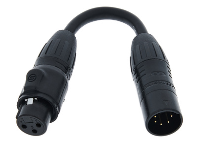 ADJ DMX 3-pin F to 5-pin M IP65