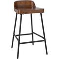 Tabouret de Bar Style Industriel Vintage/Chaises de Bar avec Dossier et Assise en Selle pour