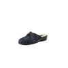 Pantoffel FISCHER, Damen, Gr. 37, grau (grau, blau), Synthetik, Schuhe