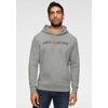 Kapuzensweatshirt JACK & JONES "Logo Hoodie Oldschool", Herren, Gr. L, grau (light grau melange), angeraute Sweatware, Obermaterial: 68% Baumwolle, 28% Polyester, 4% Viskose, bedruckt, meliert, casual, normal normal, Rundhals, Langarm Rippbündchen,...