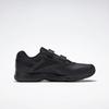 Walkingschuh REEBOK "WORK N CUSHION 4.0", Gr. 43, schwarz, Leder, Synthetik, sportlich, Schuhe, mit Klettverschluss