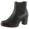 Stiefelette RIEKER, Damen, Gr. 40, schwarz, Lederimitat, unifarben, elegant, Schuhe, Boots, Chelsea-Stiefelette, Blockabsatz, in elegantem Look