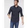 Langarmhemd TOMMY JEANS "Sabim Stretch Hemd Shirt", Herren, Gr. M (48), N-Gr, blau (schwarz iris), Web, Obermaterial: 97% Baumwolle, 3% Elasthan, unifarben, casual, schmal normal, Rundhals, Langarm eingesetzt 2-Knopf-Manschette mit Schlitz, Hemden,...