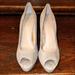 Jessica Simpson Shoes | Jessica Simpson Suede Peep Toe Heels | Color: Gray | Size: 10