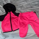 Nike Matching Sets | Nike Girl Dri Fit Sweat Suit Nike Nike Nike Nike Nike Nike Nike Nike Nike Nike. | Color: Black/Pink | Size: 12mb