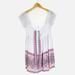 Free People Dresses | Free People Pinstripe Embroidered Babydoll Mini Dress Size Xs | Color: Pink/White | Size: Xs