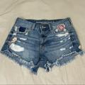 American Eagle Outfitters Shorts | American Eagle High Ride Festival Jean Shorts | Color: Blue/Pink | Size: 2
