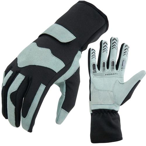 Karthandschuhe PROANTI Handschuhe Gr. XL, grau (grau-schwarz) Gokart Karthandschuhe