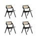 Ceets Emile Folding Dining Chair In Nature Cane- Set Of 4 Wicker/Rattan in Black/Brown | 31.1 H x 20.87 W x 22.64 D in | Wayfair CE-2-DCCA07-BK