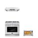 Cosmo 3 Piece Kitchen Appliance Package w/ 36" Freestanding Gas Range 36" Under Cabinet Range Hood & 20" Electric Air Fryer Toaster Oven | Wayfair