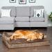 FurHaven Plush & Velvet Comfy Couch Sofa-Style Pet Bed Metal in Brown | 8.5 H x 40 W x 32 D in | Wayfair 46536533