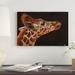 East Urban Home 'Giraffe Portrait I' Graphic Art Print on Canvas Canvas, Cotton in Black/Brown | 18 H x 26 W x 1.5 D in | Wayfair