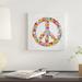 East Urban Home 'Peace Sign' Graphic Art on Wrapped Canvas Canvas, Cotton in Blue/Pink/White | 48 H x 48 W x 1.5 D in | Wayfair