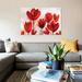 East Urban Home 'Contemporary Poppies Red' Print on Canvas, Cotton in Orange/Red/White | 12 W x 0.75 D in | Wayfair
