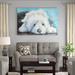 East Urban Home George Dyachenko 'English Shepherd Old Dog' Painting on Wrapped Canvas Canvas/Metal in Black/White | 40 H x 60 W x 1.5 D in | Wayfair