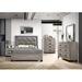 Furniture World Aidan Dark LED Twin Bed Wood & /Upholstered/Faux leather in Gray | 57 H x 42 W x 80 D in | Wayfair B075 - T