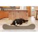 FurHaven Microvelvet Luxe Chaise Lounge Orthopedic Dog Bed Polyester in Gray/White | 9 H x 58 W x 42 D in | Wayfair 81739393