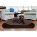 FurHaven Microvelvet Luxe Chaise Lounge Orthopedic Dog Bed Memory Foam in White/Brown | 9 H x 58 W x 42 D in | Wayfair 61739391