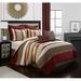 Lark Manor™ Boatright Modern & Contemporary 8 Piece Comforter Set Polyester/Polyfill/Microfiber/Satin in Red/White/Brown | Wayfair
