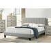 Wildon Home® Braylea Low Profile Platform Bed Upholstered/Polyester in Gray/White | 36 H in | Wayfair D674BDE53B054D6C96C8D0AC7CB19952