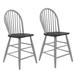 Scholten Windsor Back Counter Chair- Set Of 2 Wood in Brown/Gray Laurel Foundry Modern Farmhouse® | 41.75 H x 19 W x 21.75 D in | Wayfair