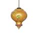 The Holiday Aisle® Extravagant Butterflies Finial Ornament Glass in Brown/Green/Indigo | 3.75 H x 2.75 W x 1 D in | Wayfair