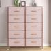 Rebrilliant Keayla 10 Drawer 31.5" W Chest Metal in Pink | 39.4 H x 31.5 W x 11.8 D in | Wayfair C681C4C9236F473FBFBC9961E1D682CC