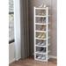 Winston Porter Small 8 Pair Shoe Rack Solid Wood in White | 47.24 H x 11.81 W x 9.44 D in | Wayfair 2D540EE1EC754ABC8102D0F01CBCEB45