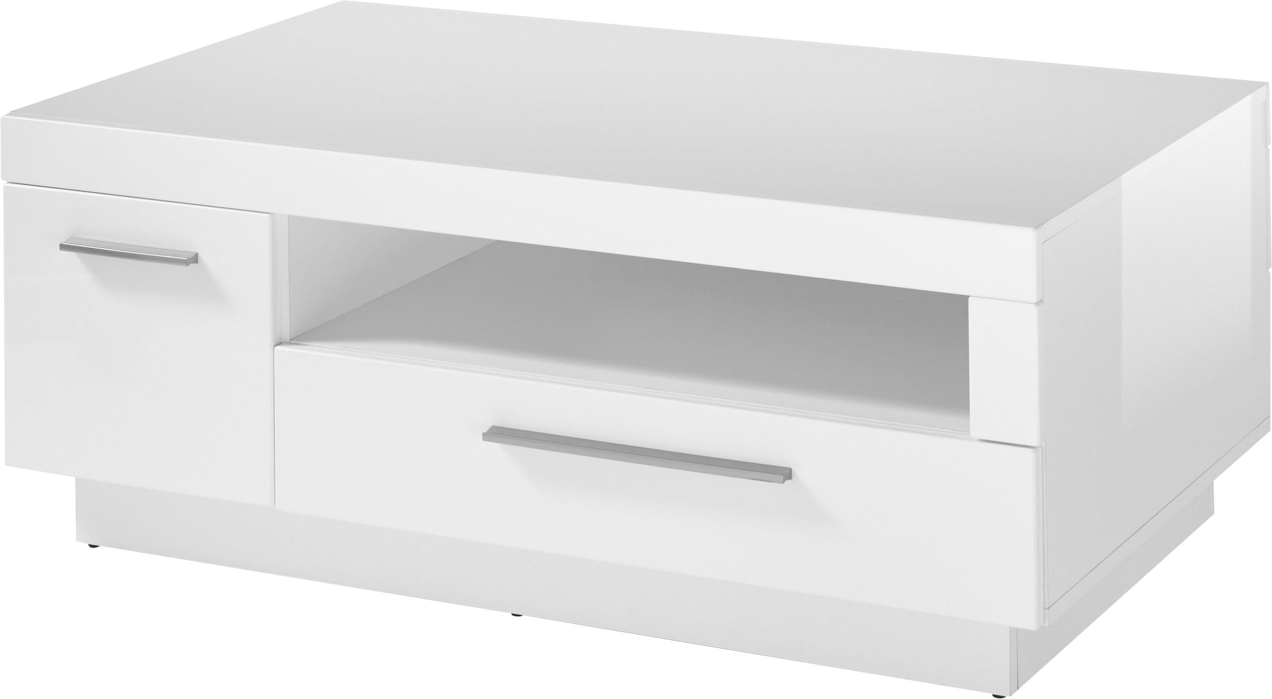 Couchtisch PLACES OF STYLE "MERAN", weiß (weiß, weiß, weiß), B:110cm H:43cm T:65cm, Tische, Oberfläche weiss matt