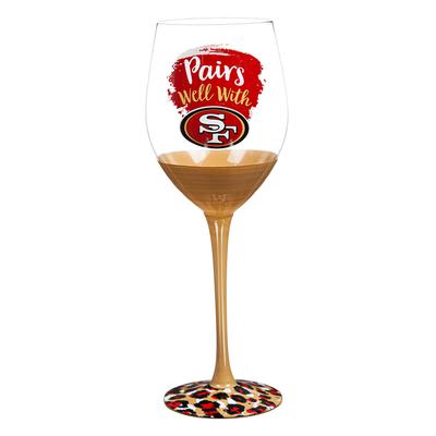 Evergreen Wine Glasses - San Francisco 49ers Red &...
