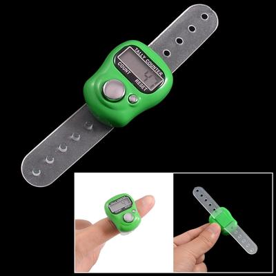 Green Mini Adjustable Band 5 Digit Display Golf Finger Counter Tally