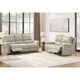 Hydeline Erindale Zero Gravity Power Recline and Headrest Top Grain Leather Sofa and Loveseat with Built in USB Ports