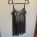 Free People Dresses | Free People Silver And Black Sequin Slip Dress | Color: Black/Silver | Size: M
