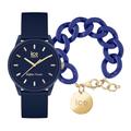 Ice solar Power - Navy Gold - Small - 3H + Jewellery - Chain Bracelet - Lazuli Blue - Gold