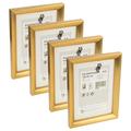 Ikea SILVERHOJDEN Photo Frames, 13 x 18 CM (With 10 x 15 Mat), Metallic Gold-Colour, Table or Wall Mounted, 403.704.00 - Set of 4