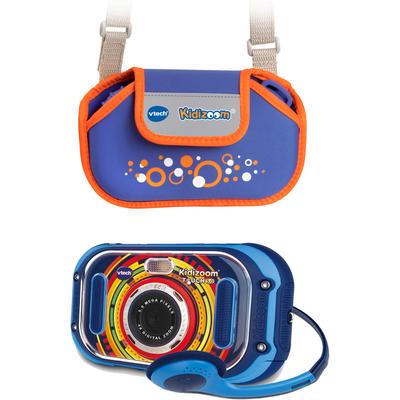 Kinderkamera VTECH "KidiZoom Touch 5.0, blau" Fotokameras blau Kinder Elektronikspielzeug Fotokameras inklusive Tragetasche