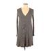 Lush Casual Dress - A-Line: Brown Solid Dresses - Women's Size Small