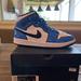 Nike Shoes | Air Jordan 1 Mid Se | Color: Blue/White | Size: 9.5