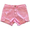 American Eagle Outfitters Shorts | American Eagle Distressed Hi-Rise Super Stretch Shortie Size 2 | Color: Pink | Size: 2